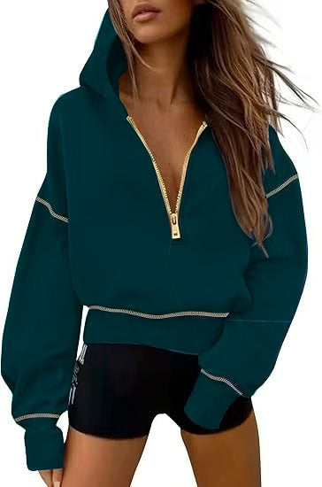 Femme Hoodie Zippé Stylé Moderne