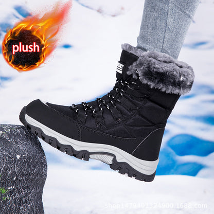 Bottes d'hiver pour femmes Doublure polaire chaude Antidérapantes