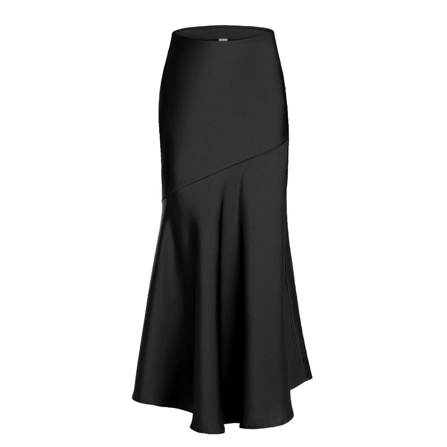 Jupe longue femme Élégante Fluide Coutures en diagonale