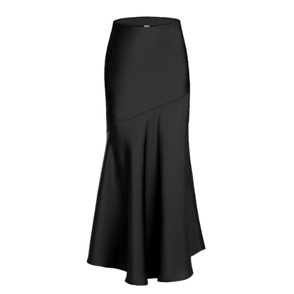 Jupe longue femme Élégante Fluide Coutures en diagonale