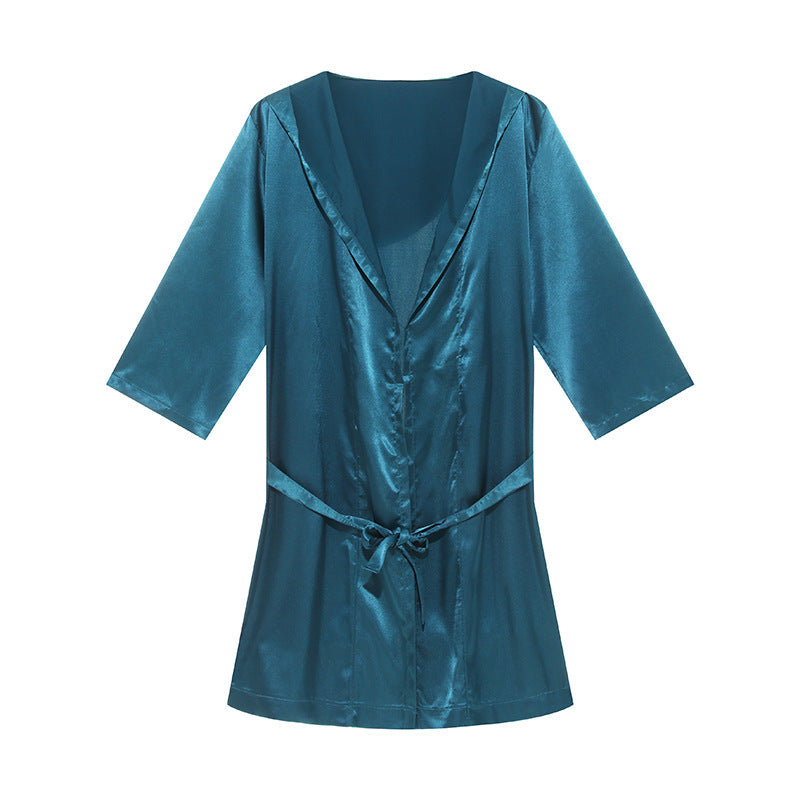 Peignoir de bain homme en satin doux