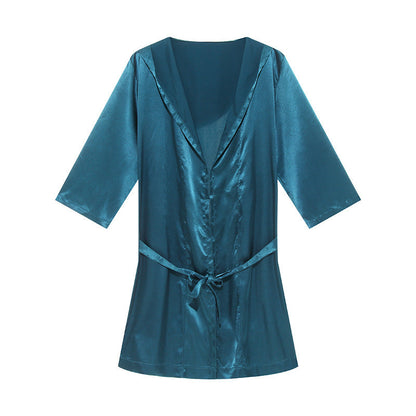 Peignoir de bain homme en satin doux