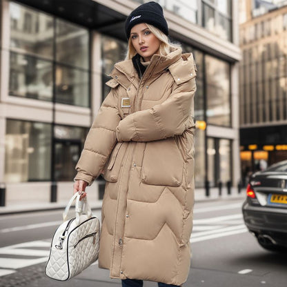 Manteau d'hiver femme moderne capuche amovible