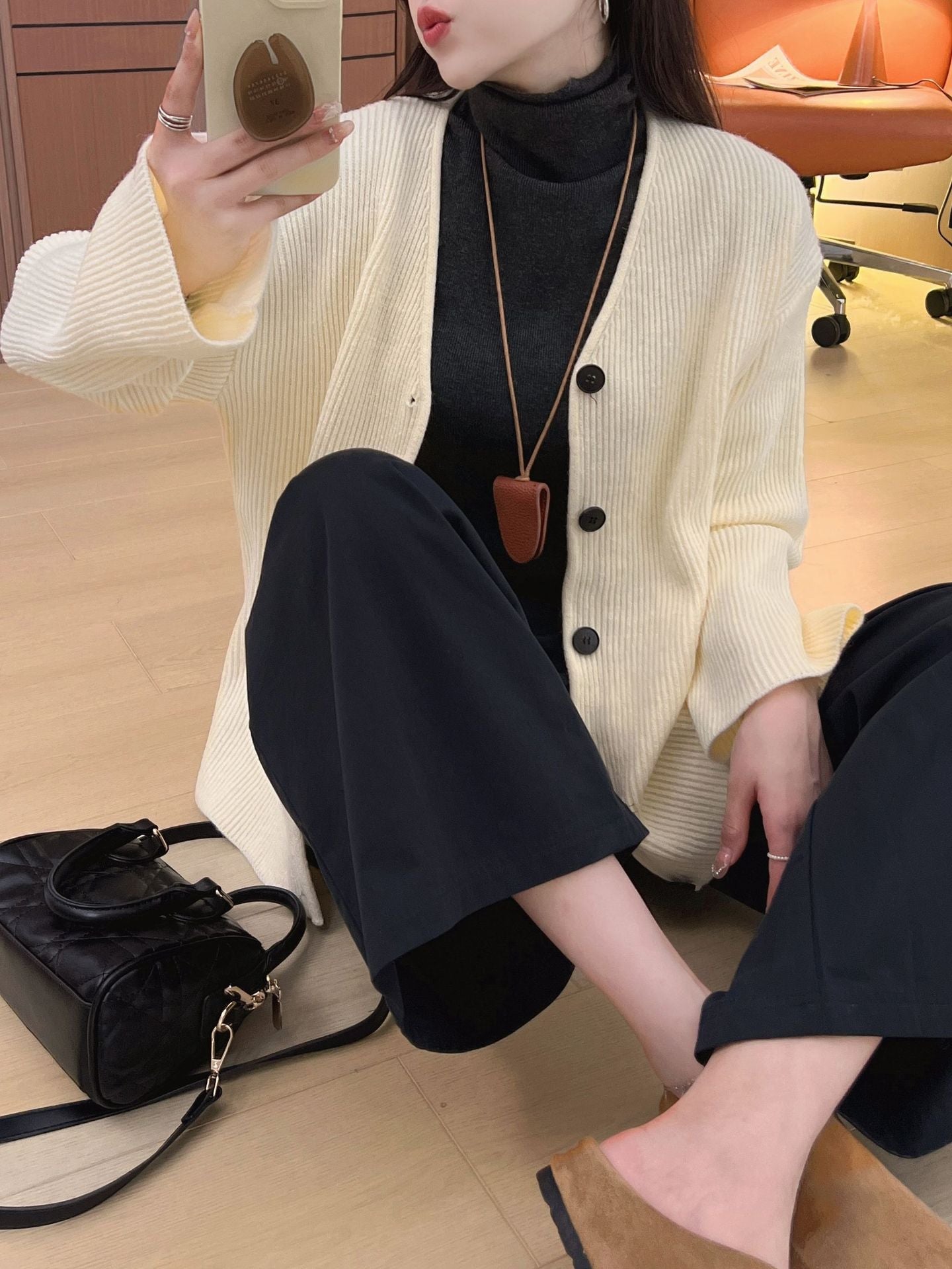 Cardigan oversize en grosse maille pour femme, style épaules dénudées