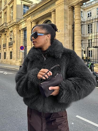 Veste de luxe en fausse fourrure pour femmes Mode hivernale élégante