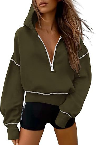 Femme Hoodie Zippé Stylé Moderne