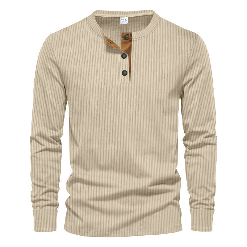 T-shirt à manches longues structuré pour homme au design moderne