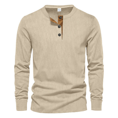 T-shirt à manches longues structuré pour homme au design moderne