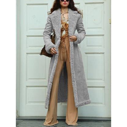 Manteau en fausse fourrure de luxe pour femme Hiver