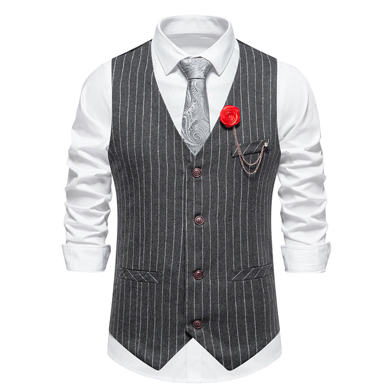 Gilet pour homme motif pied-de-poule coupe slim élégant
