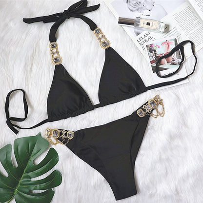 Maillot de bain scintillant effet diamant pour femme