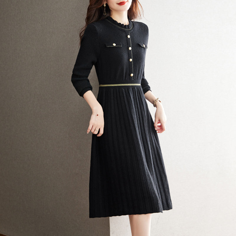 Robe pull femme Col montant design élégant