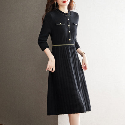 Robe pull femme Col montant design élégant