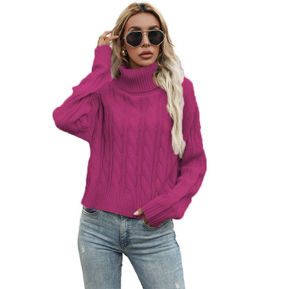 Pull-over femme grosse maille torsadée élégante