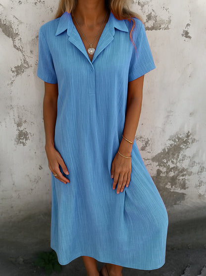 Robe-chemise élégante pour femme, vêtement d'été