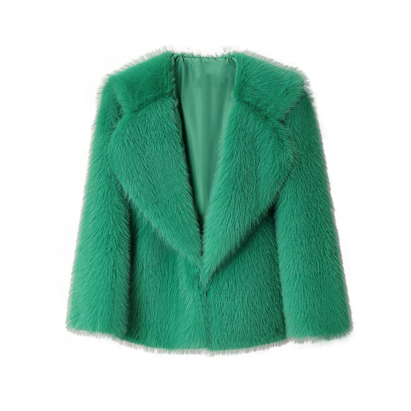 Veste femme en fausse fourrure élégante douce coupe