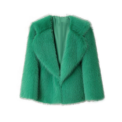 Veste femme en fausse fourrure élégante douce coupe