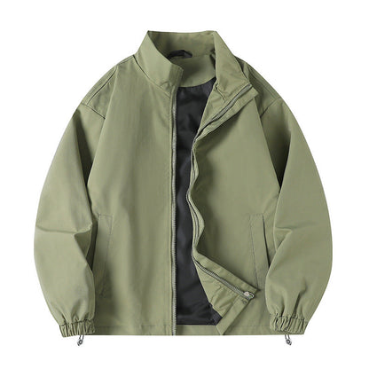 Coupe-vent pour homme, sportif, avec col et poches