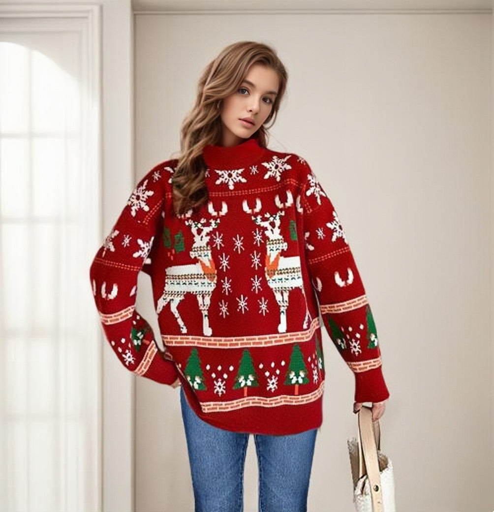 Pull de Noël Femme Festif Confortable