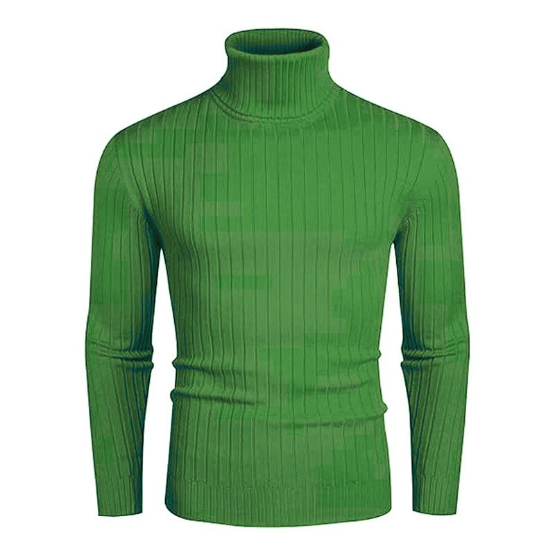 Pull homme col roulé maille design