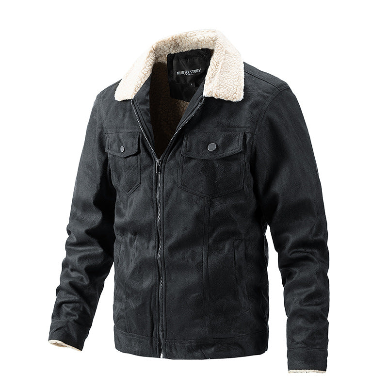 Herren Winterjacke Kunstfellkragen Praktisch - IdealeKleiden