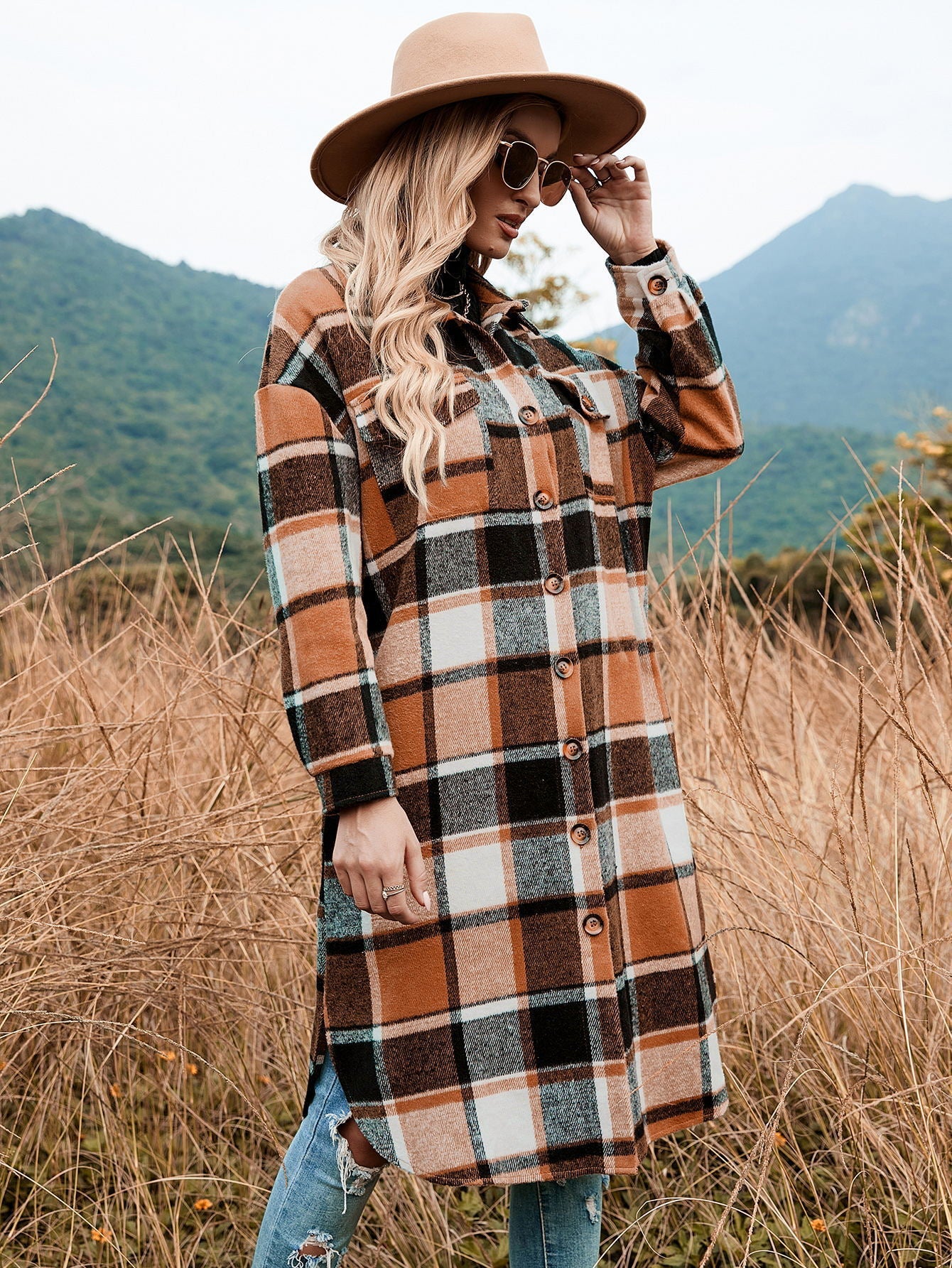 Robe en flanelle pour femme à motif écossais, idéale pour l'hiver