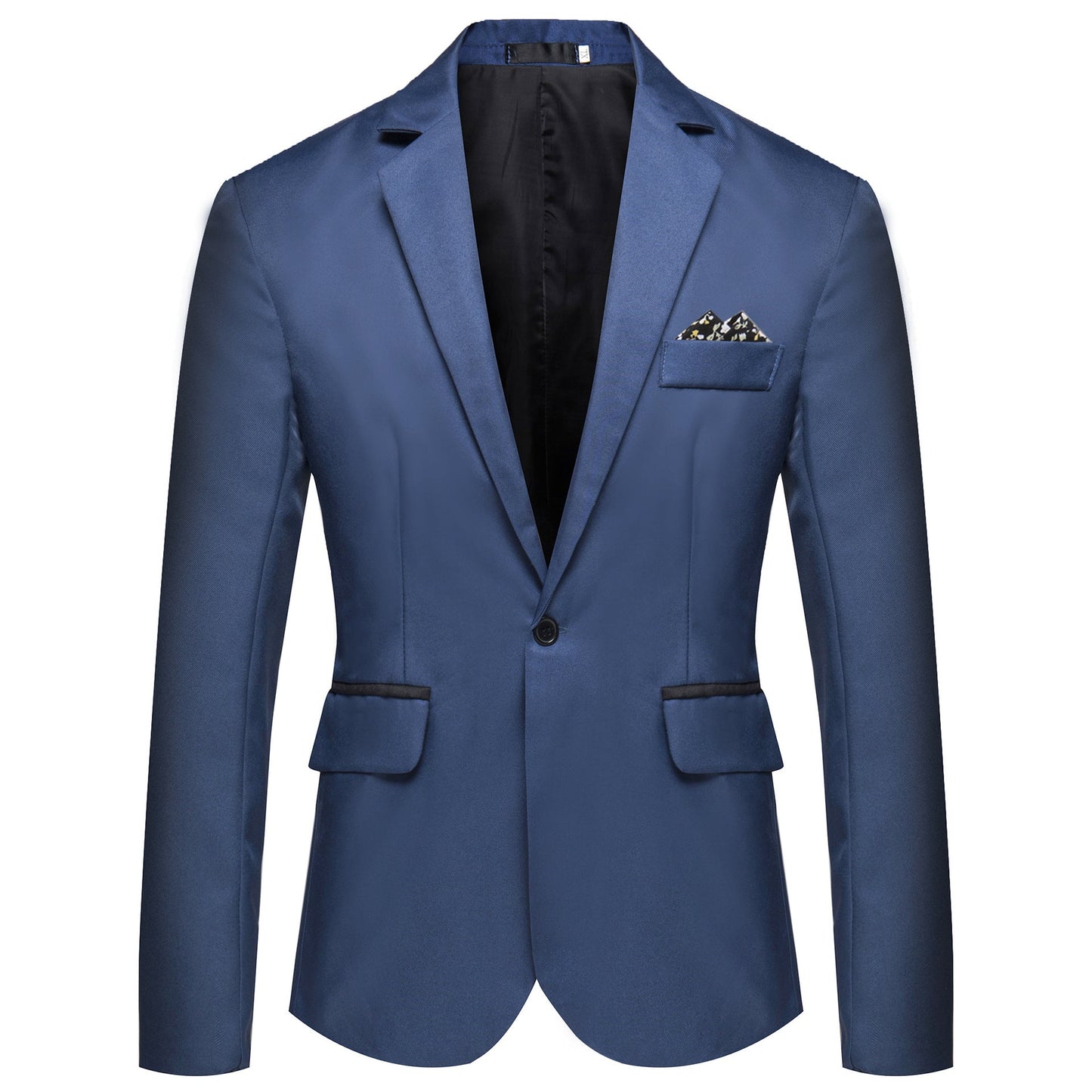 Veste de costume élégante en satin noir pour homme