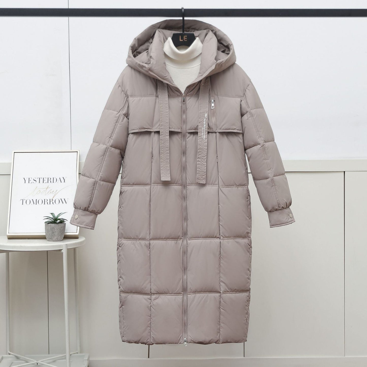 Parka long en duvet chaud pour femme