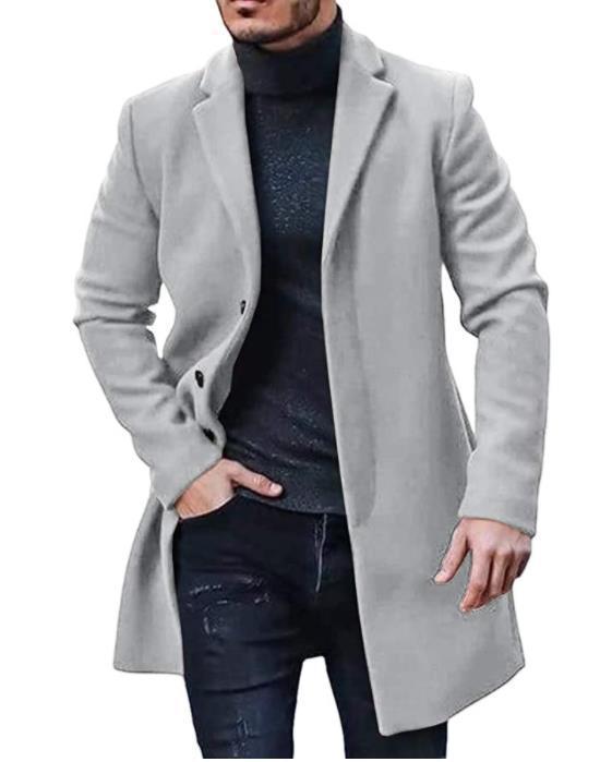 Manteau d'hiver homme élégant classique noir