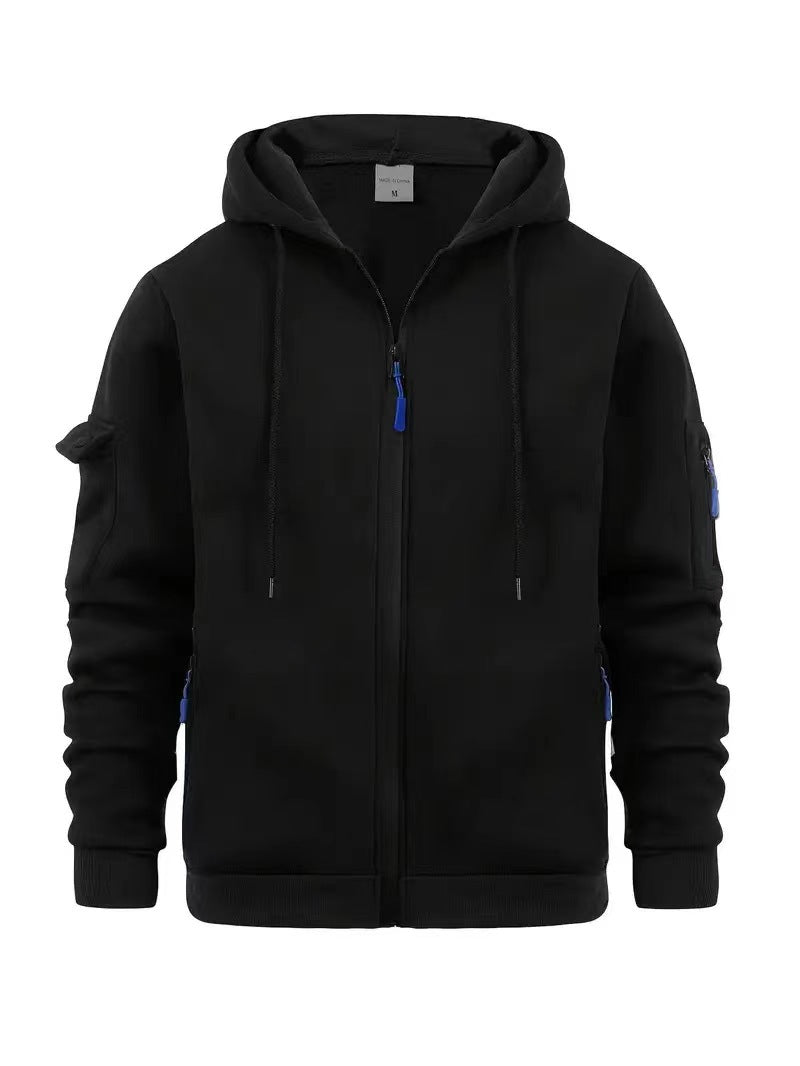 Veste d'extérieur pour homme Pratique Fermeture éclair Poches