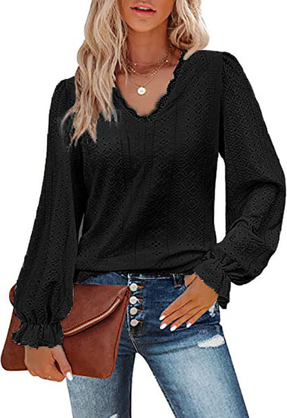 Blouse femme dentelle romantique tendance