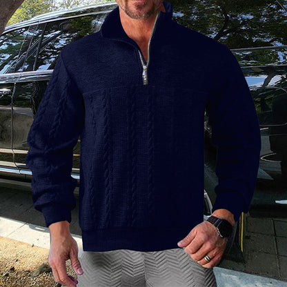 Pull-over homme motif structuré style moderne