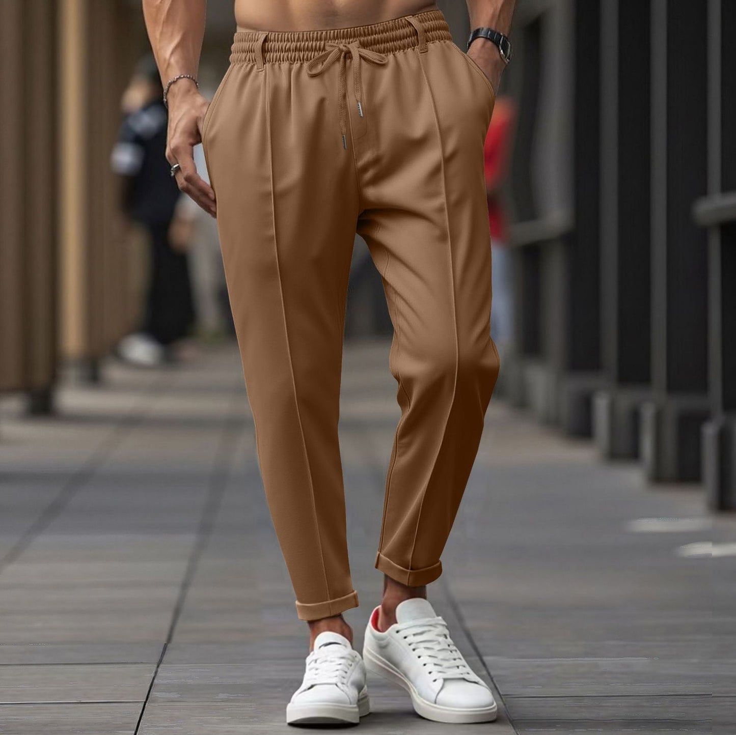 Pantalon homme Confortable Élastique Coton