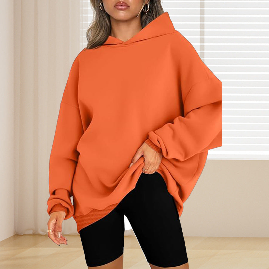 Pull ample à capuche femme
