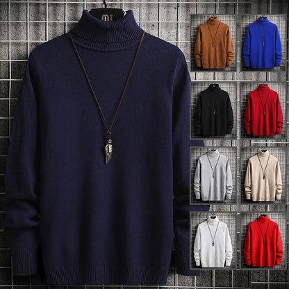 Pull col roulé homme en laine élégant moderne