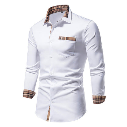 Chemise homme coupe moderne motif carreaux poche poitrine