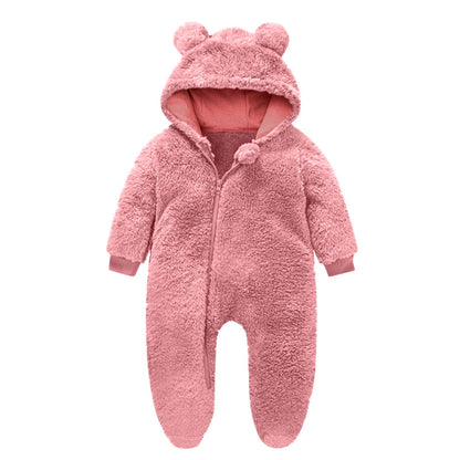 Grenouillère polaire enfant Oreilles d'ours Ultra-douce