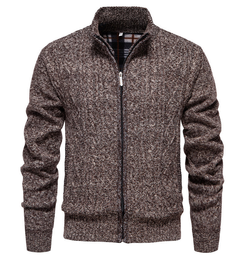 Cardigan homme col montant zippé sportif