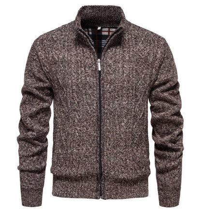 Cardigan homme col montant zippé sportif