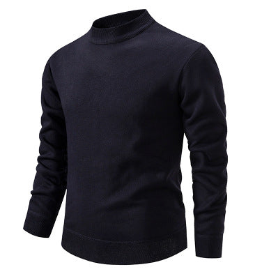 Pull en tricot pour homme, col montant moderne, look élégant