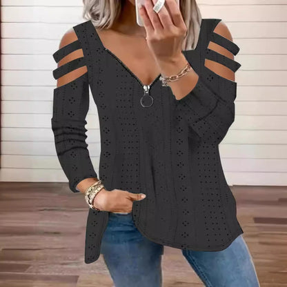 Débardeur femme avec manches cut-out et décolleté en V profond