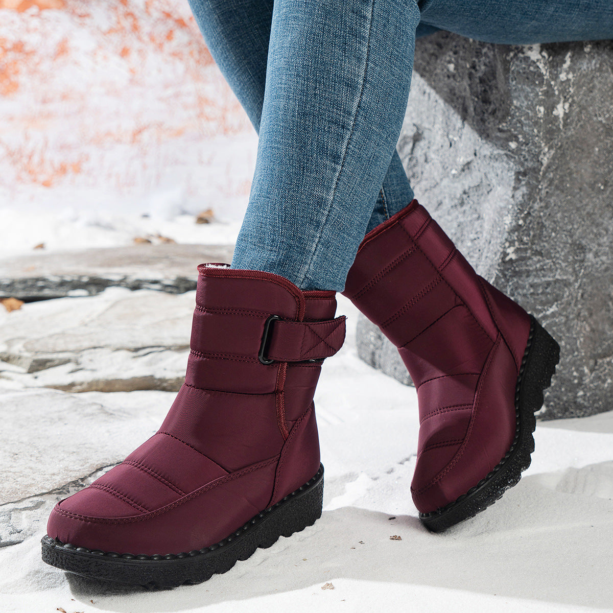 Bottes d'hiver pour femmes, design élégant