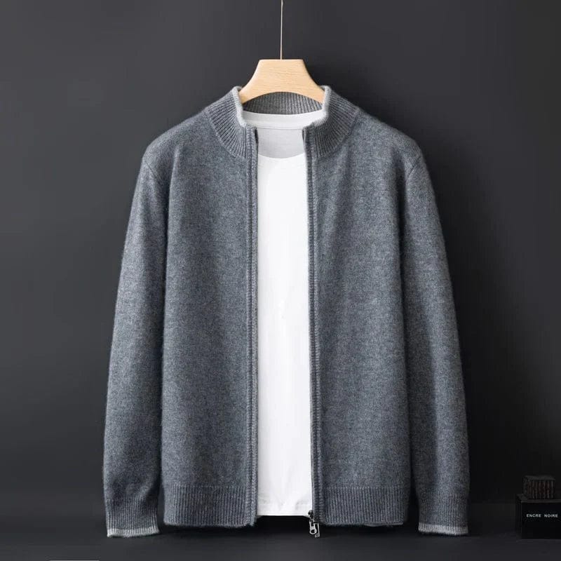 Cardigan élégant pour homme à fermeture éclair, moderne