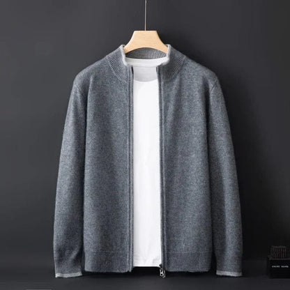 Cardigan élégant pour homme à fermeture éclair, moderne