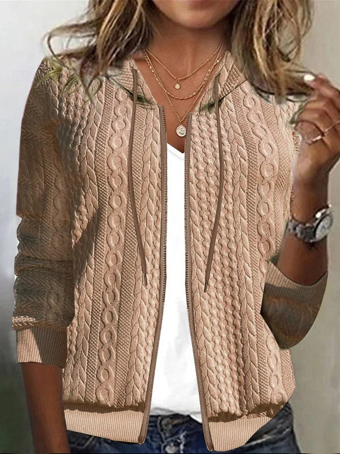 Gilet pour femme en maille torsadée qualité douce