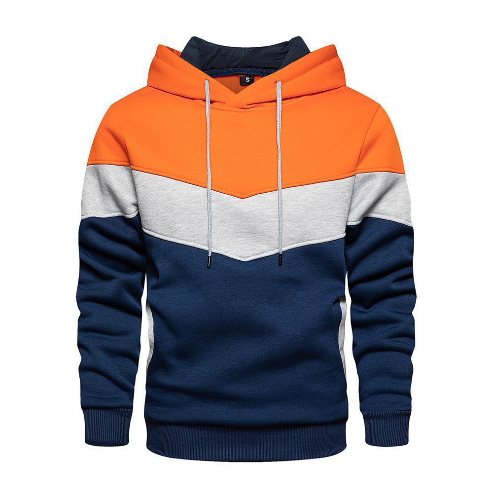 Pull tendance homme, capuche, motif géométrique