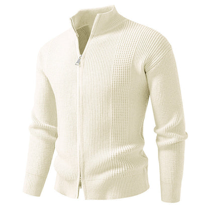 Cardigan pour homme col montant fermeture rapide