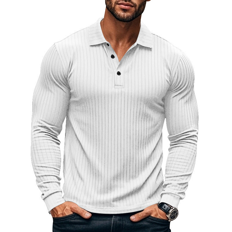 T-shirt à manches longues pour homme à motif texturé, moderne