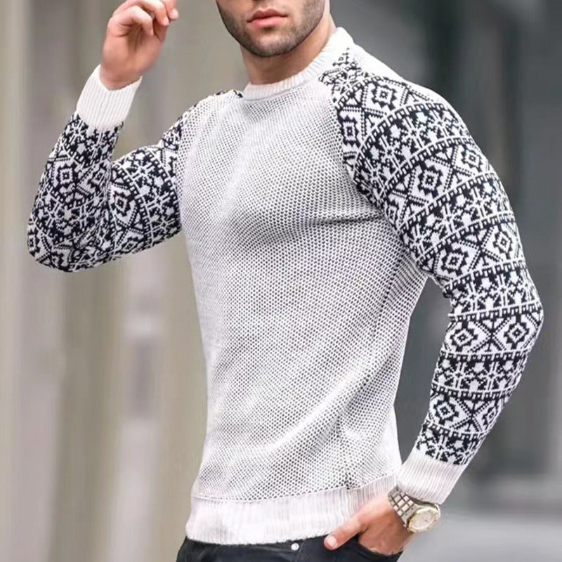 Pull en maille homme Motif graphique Style tendance