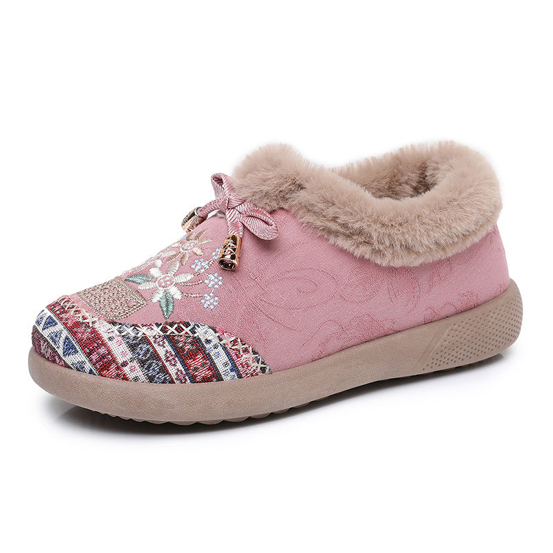 Chaussons Femme Chaussons Polaire Chauds Motif Floral